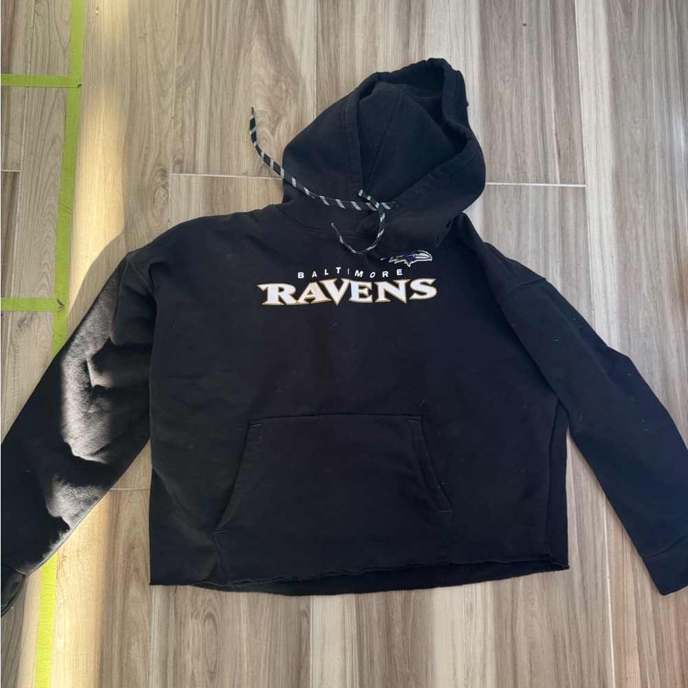Ravens Teen Cropped Hoodie